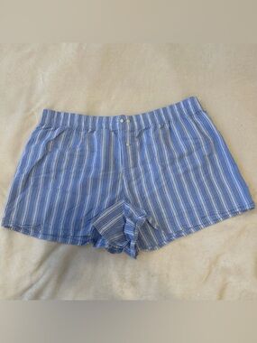 Love by Gap Blue and White Stripe Lounge Shorts